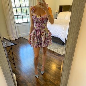Likely mini ruffle dress